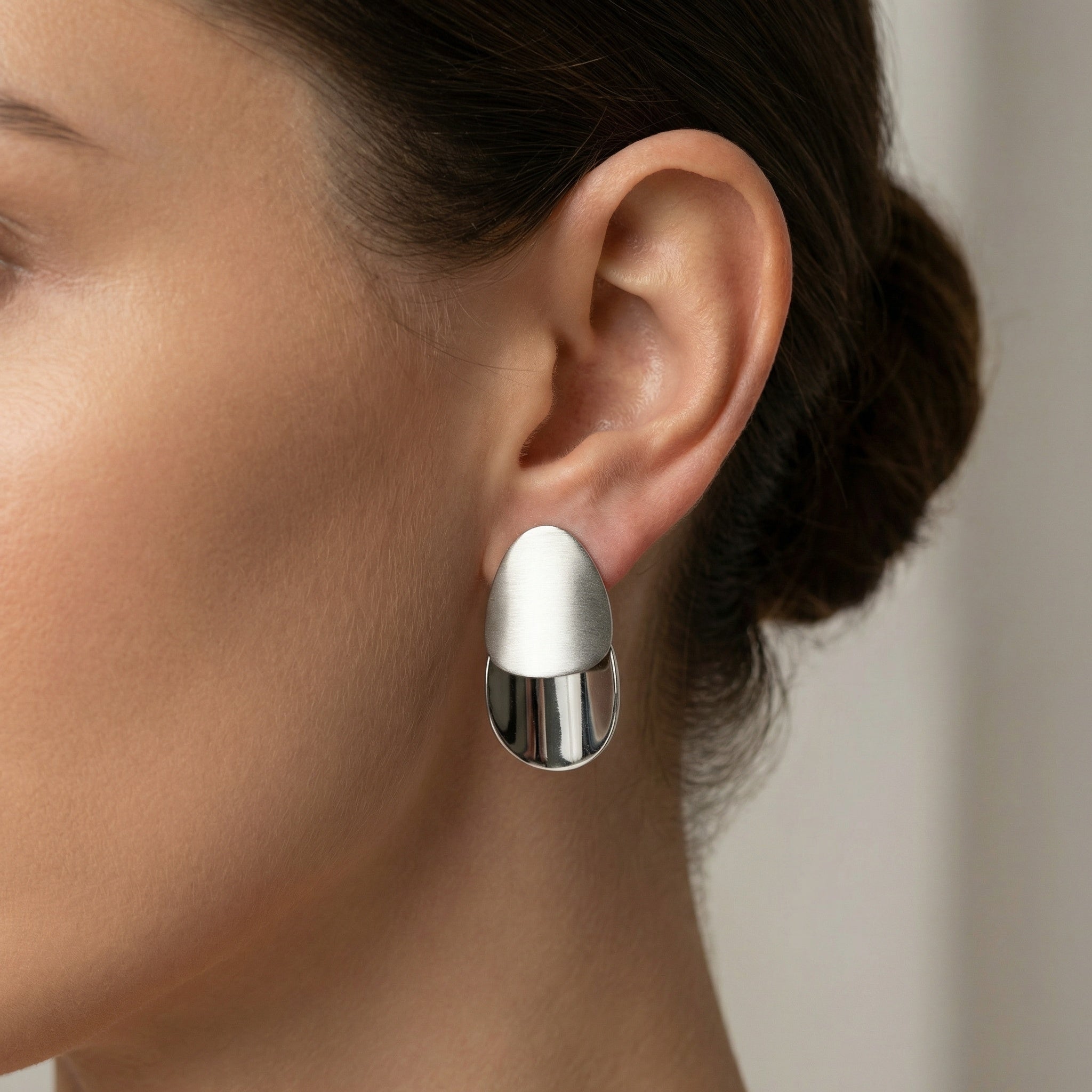 Ay Işığı Küpe Silver